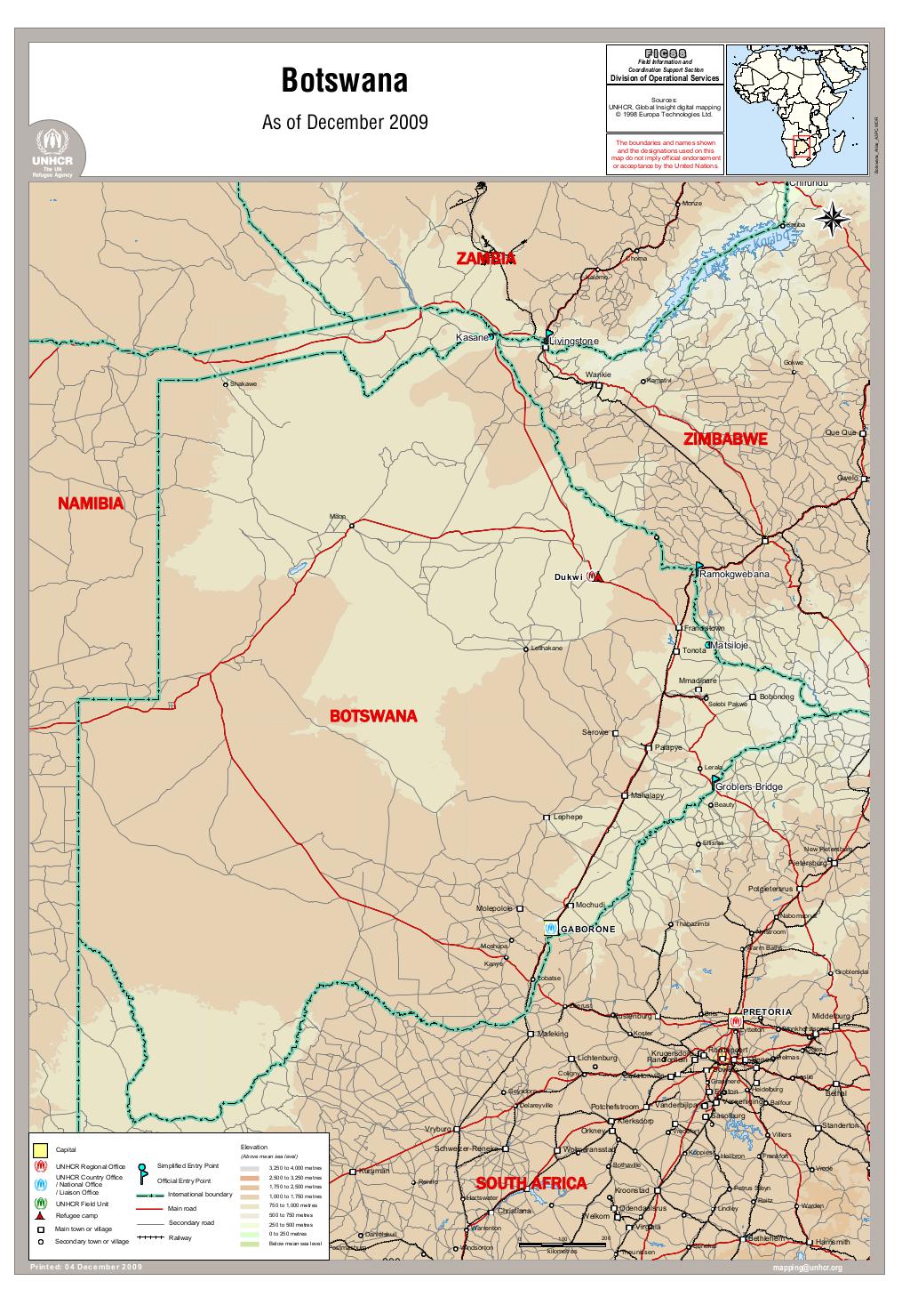 Document Botswana Atlas Map