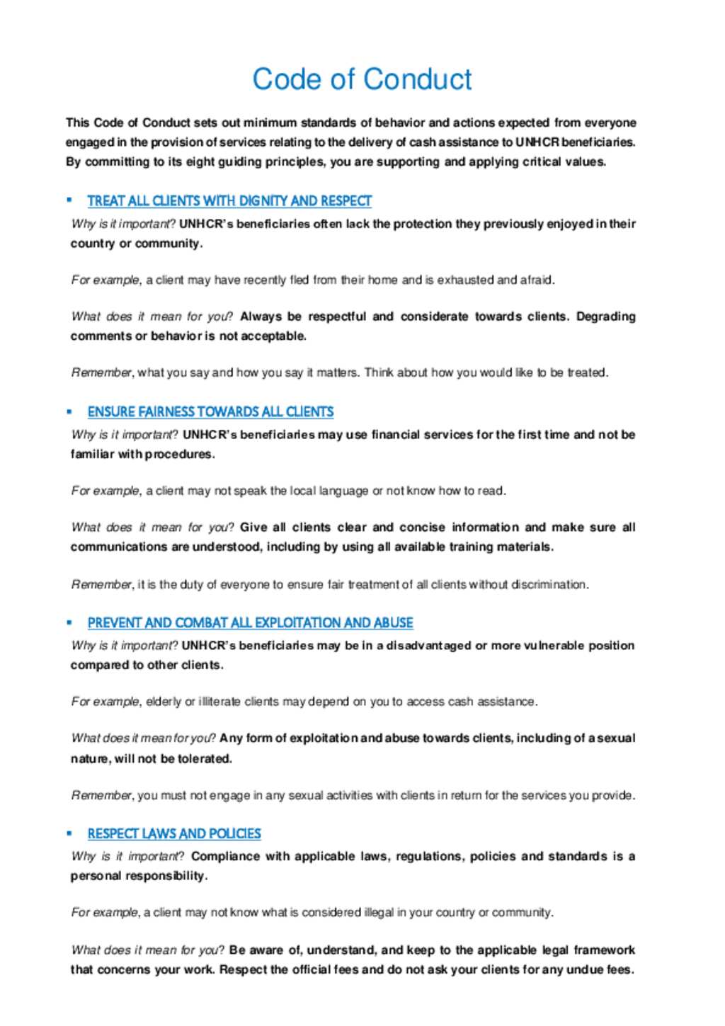 Document Code Of Conduct English 