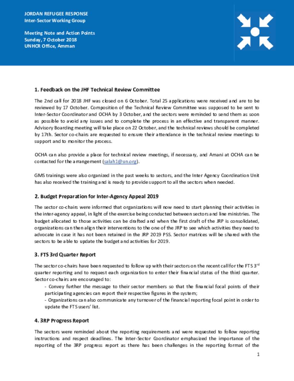 Document - ISWG Minutes of Meeting - 7 October 2018